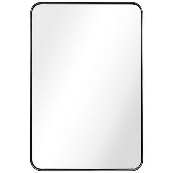 Empire Art Direct Ultra Stainless Steel Rectangular Wall Mirror Brushed Black 24" x 36" Black