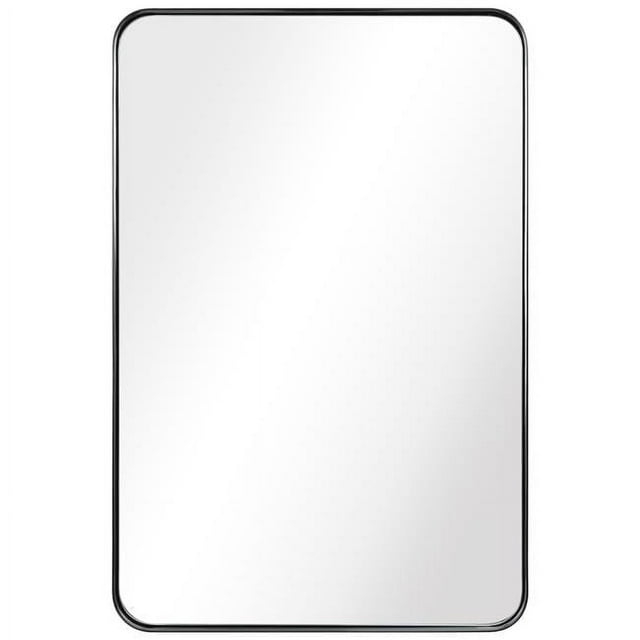 Empire Art Direct Ultra Stainless Steel Rectangular Wall Mirror Brushed Black 24" x 36" Black