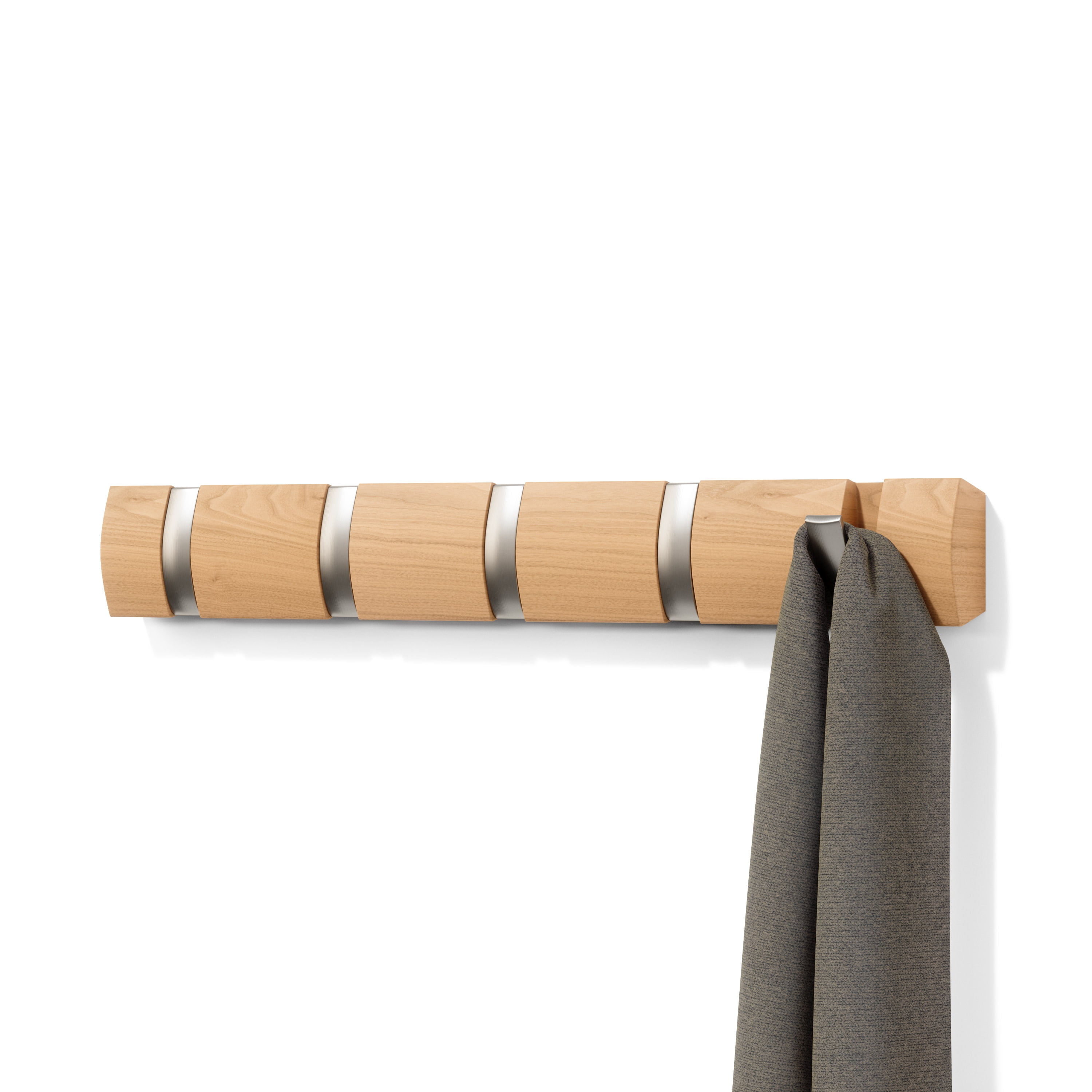 Flip 5 - Hook Solid Wood Coat Rack