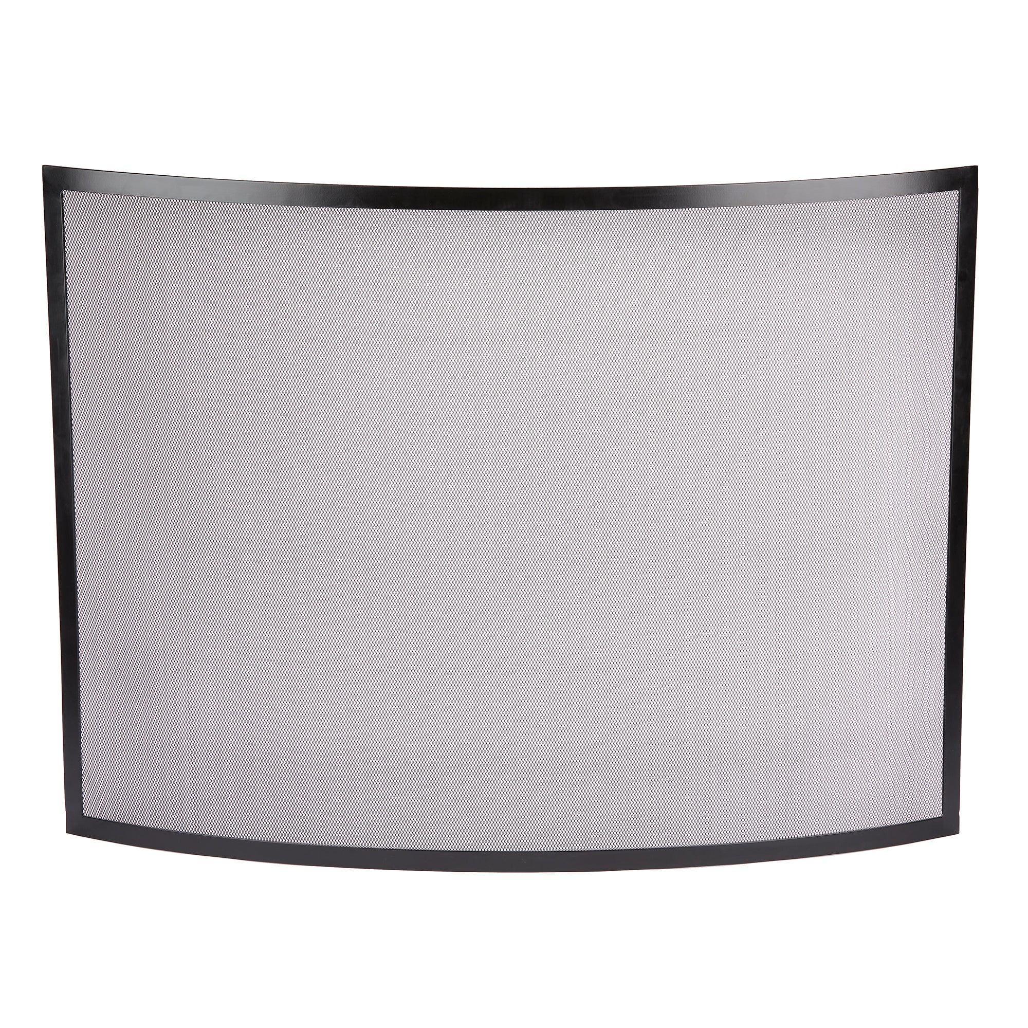UniFlame Single Panel Curved Black Wrought Iron Screen