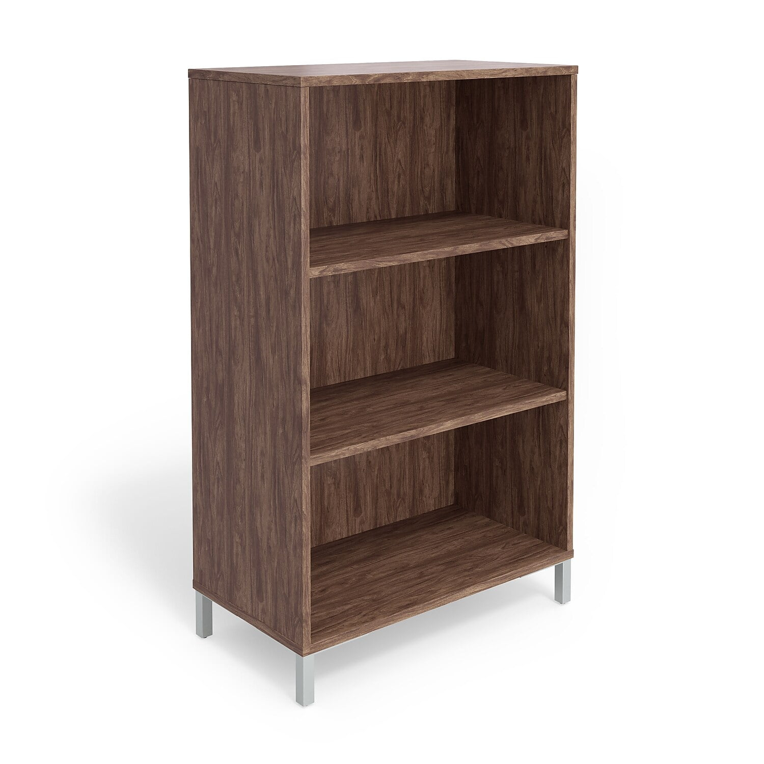 Essentials Laminate Bookcase Three-Shelf, 28 x 15 x 45.6, Espresso
