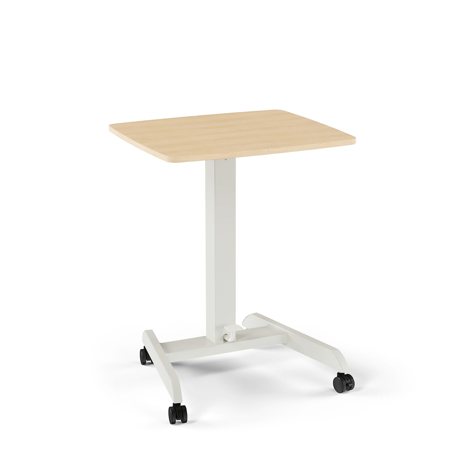 Union & Scale Essentials 24"W Adjustable Standing Mobile Desk Natural (UN60413-CC)