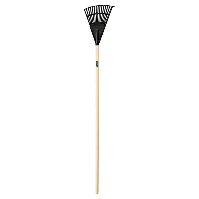 UnionTools 48.38 in. 15 Tine Poly Shrub Rake Wood Handle