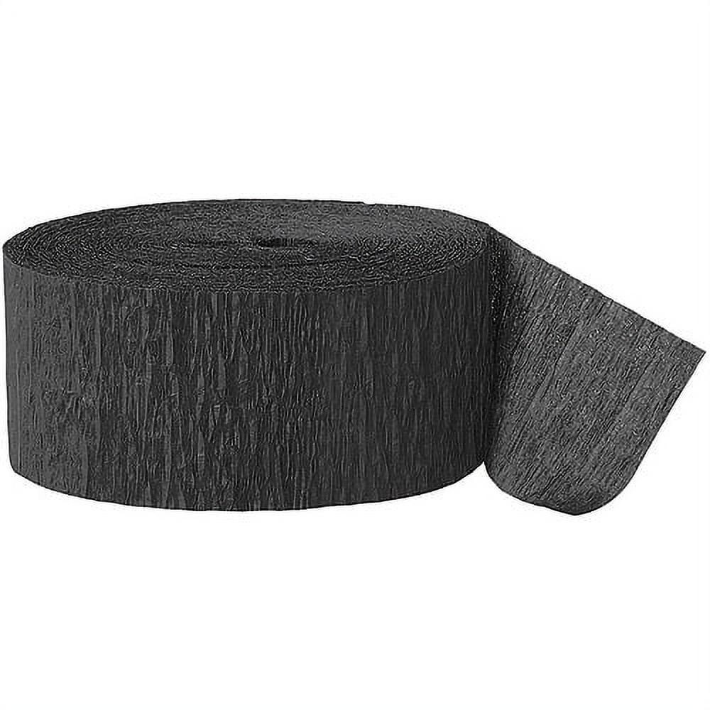 Unique Industries Black Solid Print Birthday Party Streamers, 1.75"x 81'