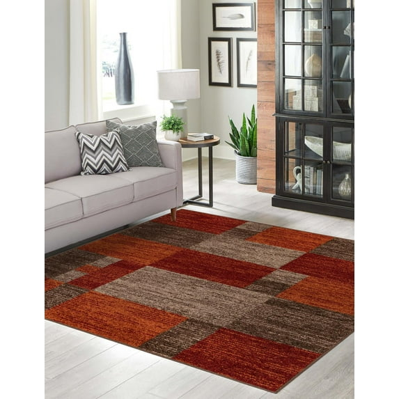 Unique Loom Autumn Collection Area Rug - Providence (5' Square Multi/Beige)