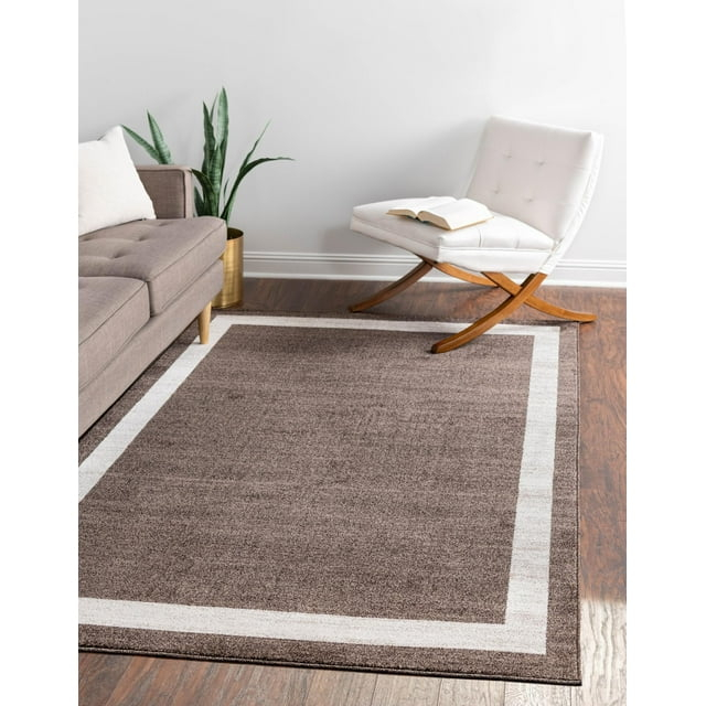 Unique Loom Del Mar Collection Area Rug - Maria (3' 3" x 5' 3" Rectangle Brown/Ivory)