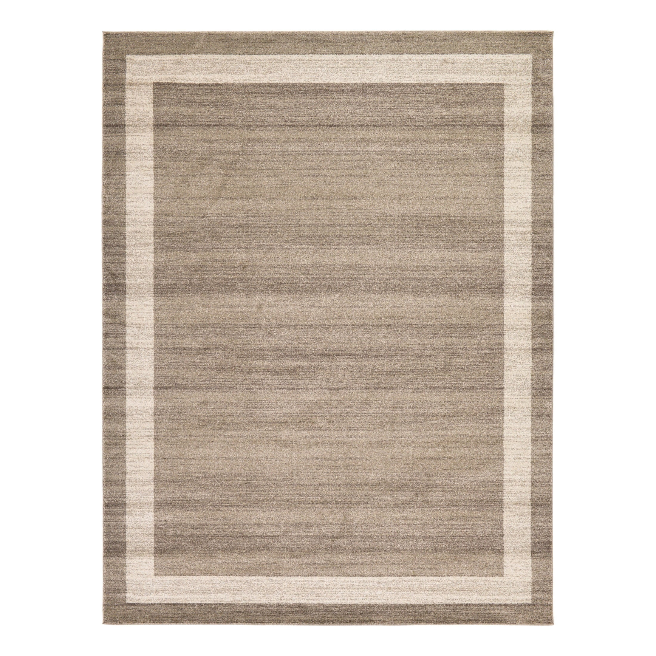 Unique Loom Del Mar Collection Area Rug - Maria (9' x 12' Rectangle Light Brown/Ivory)