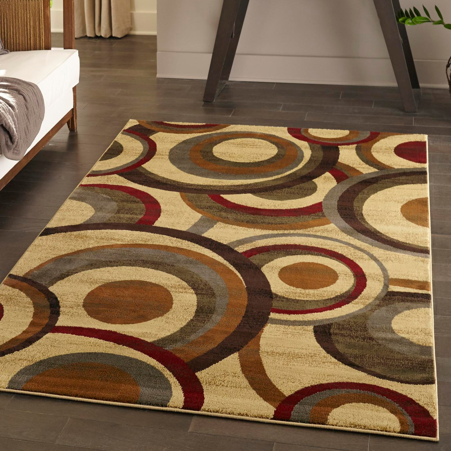 Unique Loom Barista Collection Area Rug - Kona (7' 10" x 10' Rectangle Beige/Black)