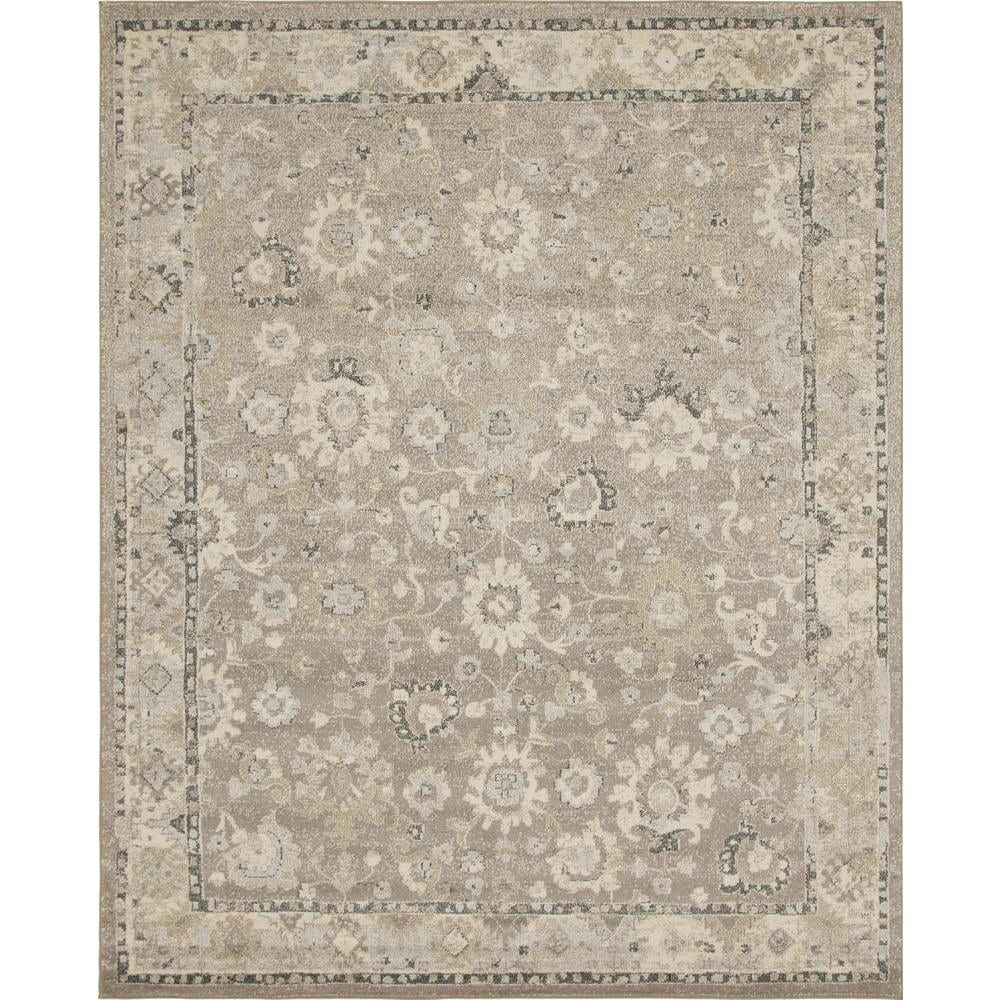 Unique Loom Penrose Collection Area Rug - Krystle (8' x 10' Rectangle Beige Brown/Ivory)