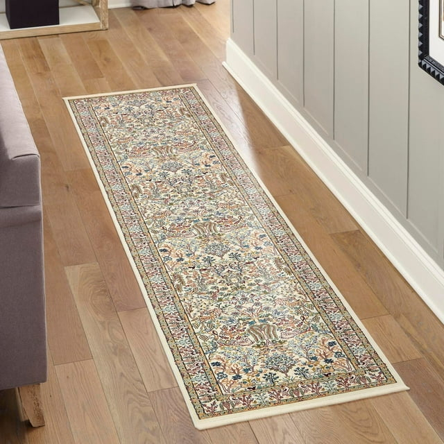 Unique Loom Narenj Collection Area Rug - Bristol (3' x 13' 1" Runner Ivory/Beige)