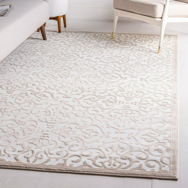 Unique Loom Rushmore Collection Area Rug - Johnson (2' x 3' 1" Rectangle Snow White/Beige)