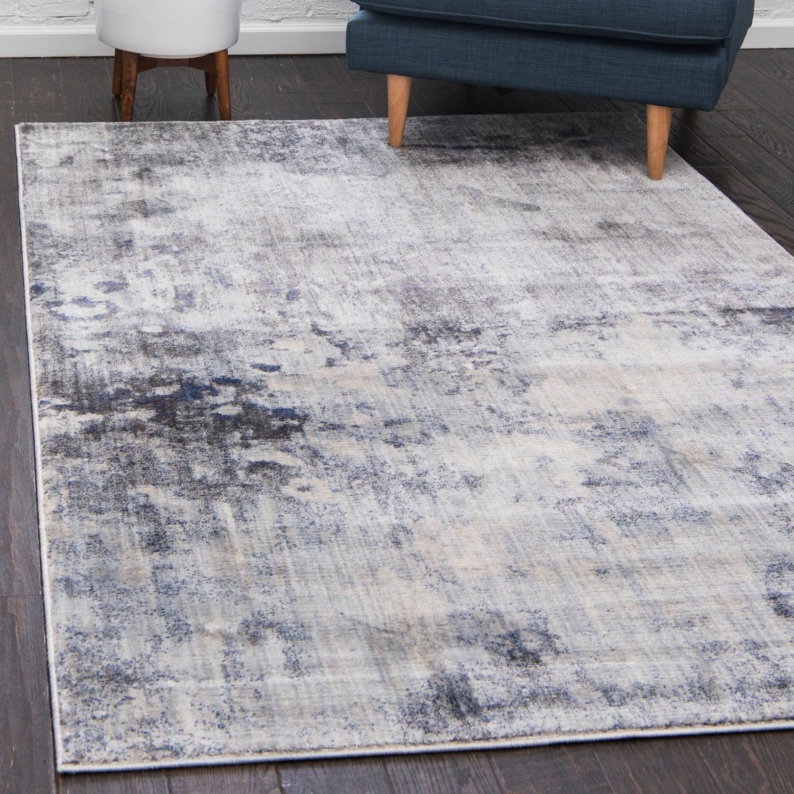 Unique Loom Helios Collection Area Rug - Santorini (9' x 12' 2" Rectangle Gray/Blue)