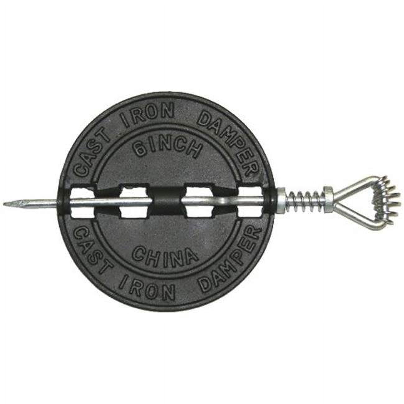 6-Inch Black Cast Iron Stove Pipe Damper