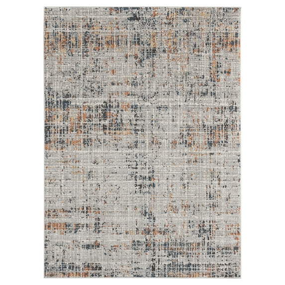 Designer Home Suave Area Rug 2620 36075 Livia Blue Scratched Distressed 1' 11" x 3' Rectangle
