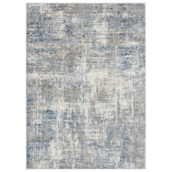 United Weavers Austin Area Rug 4540 20160 Elegance Blue Vintage Scratched 5' 3" x 7' 2" Rectangle