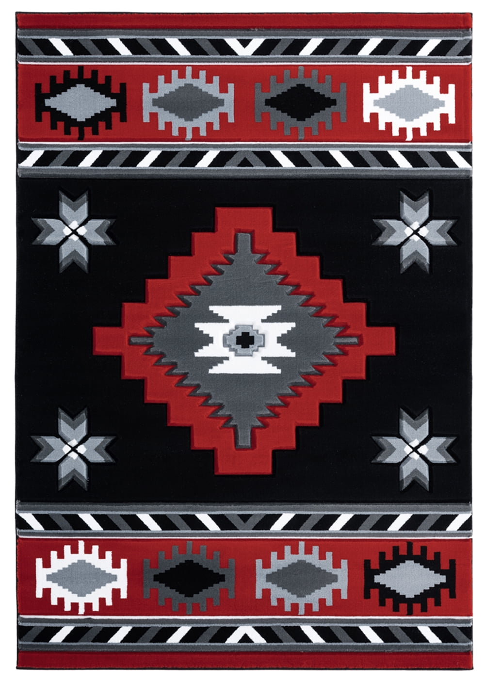 United Weavers Bristol Area Rug 2050 10430 Caliente Red Medallions Angled 1' 10" x 2' 8" Rectangle