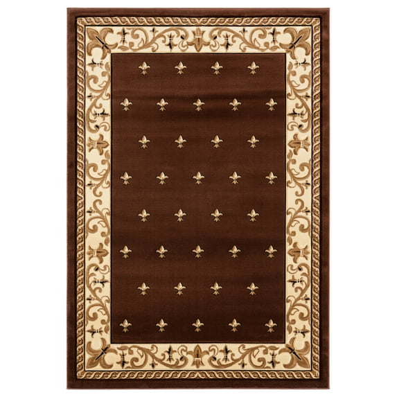 Bristol Wington Brown Rectangle Area Rug - 5 ft. 3 in. x 7 ft. 6 in.