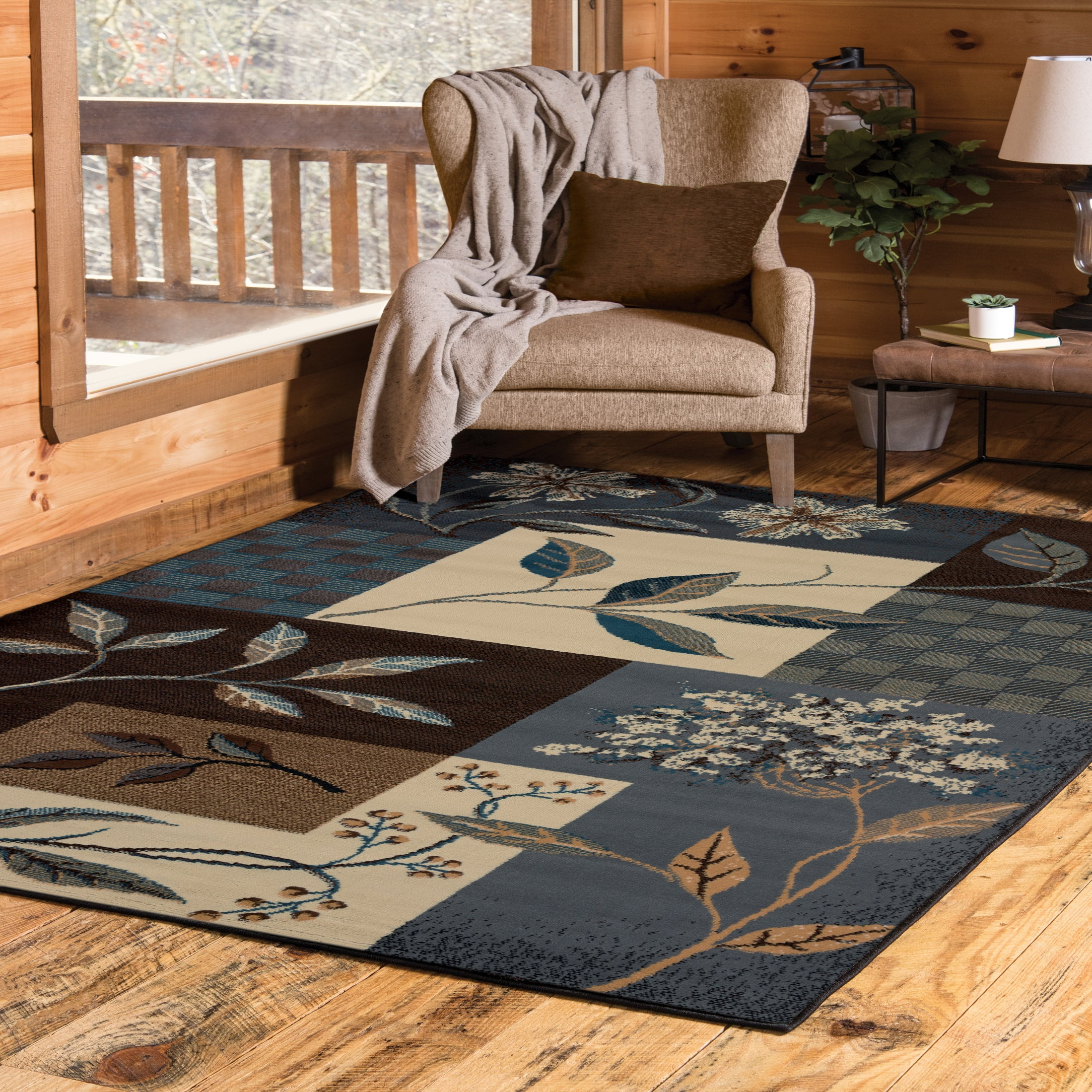 United Weavers Brunswick Tamara Contemporary Nature Area Rug, Light Blue, 3'11" x 5'3"