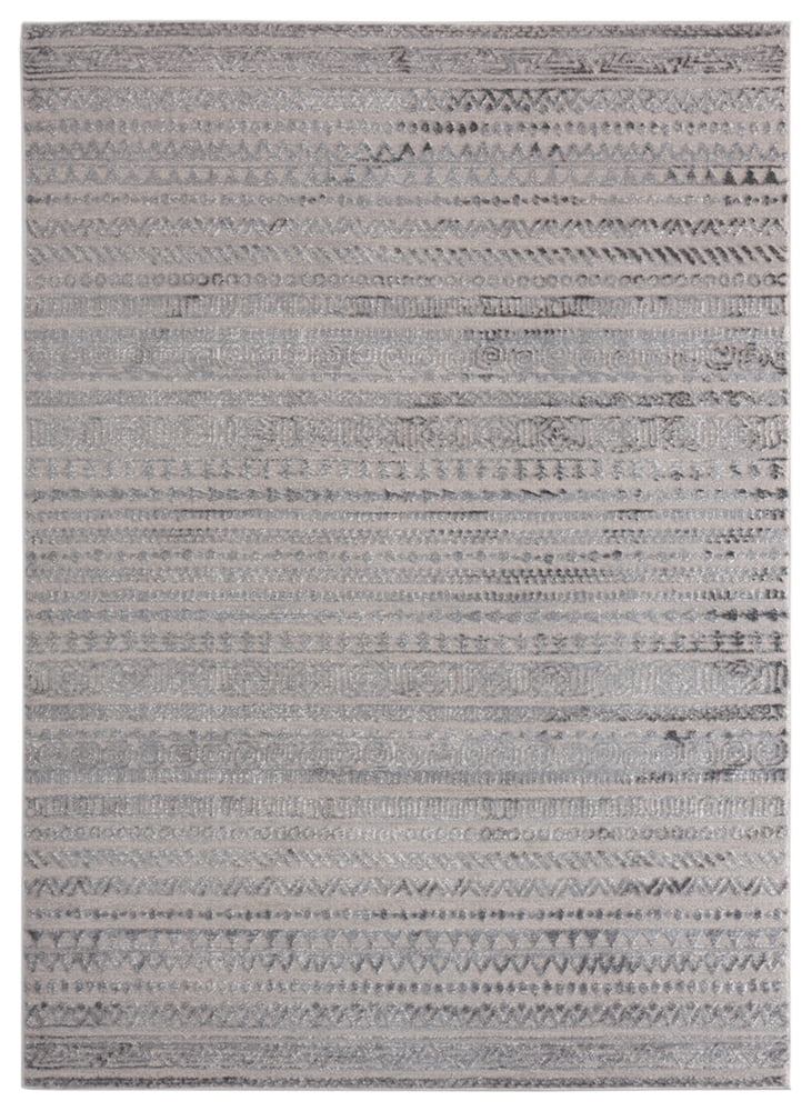 United Weavers Cascades Area Rug 2601 10772 Yamsay Grey Faded Banded 1' 11" x 3' Rectangle