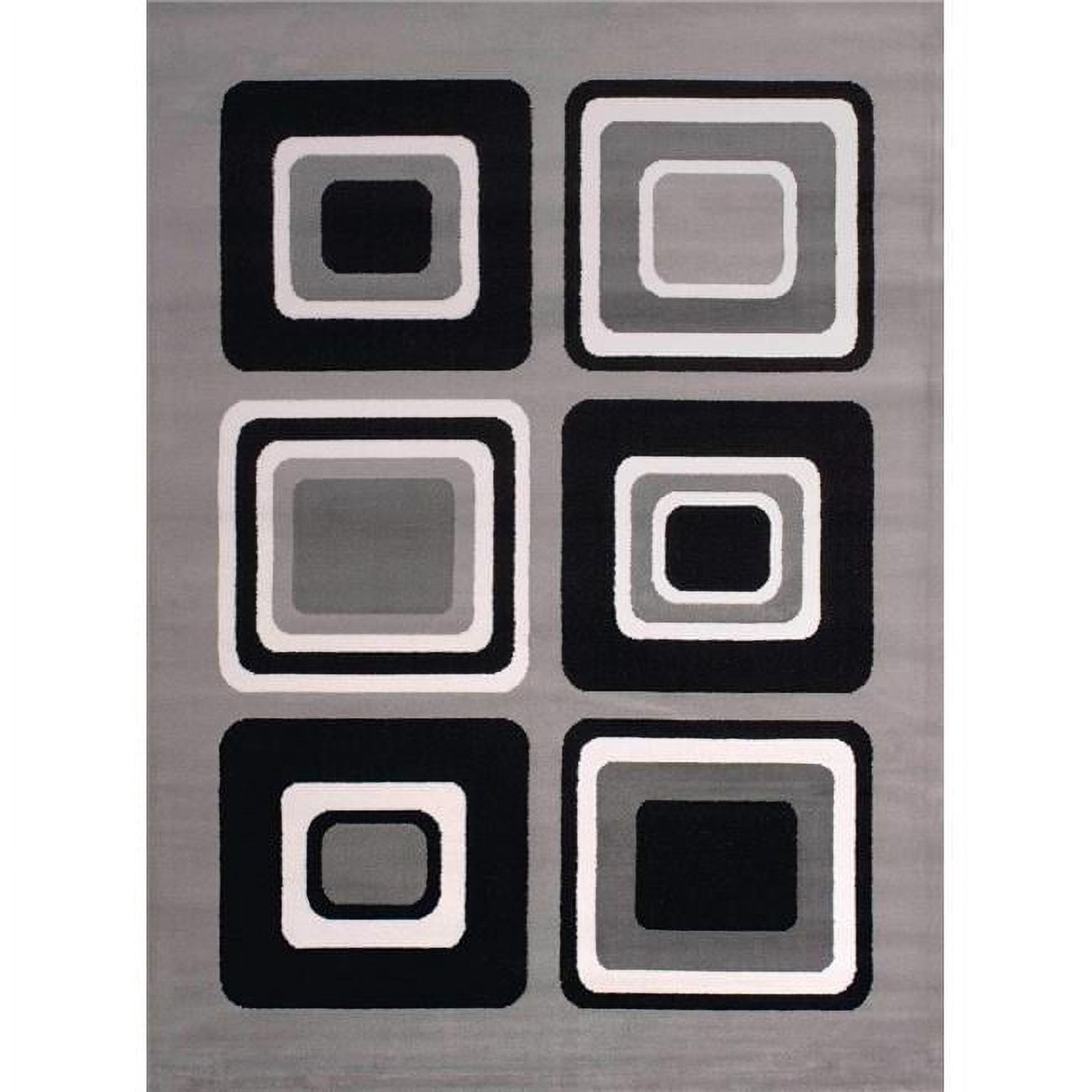 United Weavers Alfombra Florence Plaza, Patrón Geométrico, Plateada, 5'3" x 7'2"