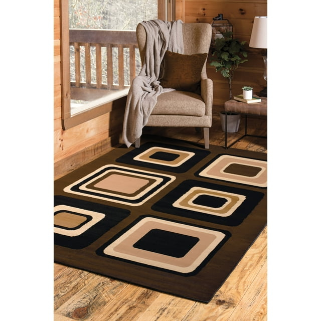 United Weavers Plaza Florence Accent Rug, Geometric Pattern, Brown, 1'11" X 3'3"