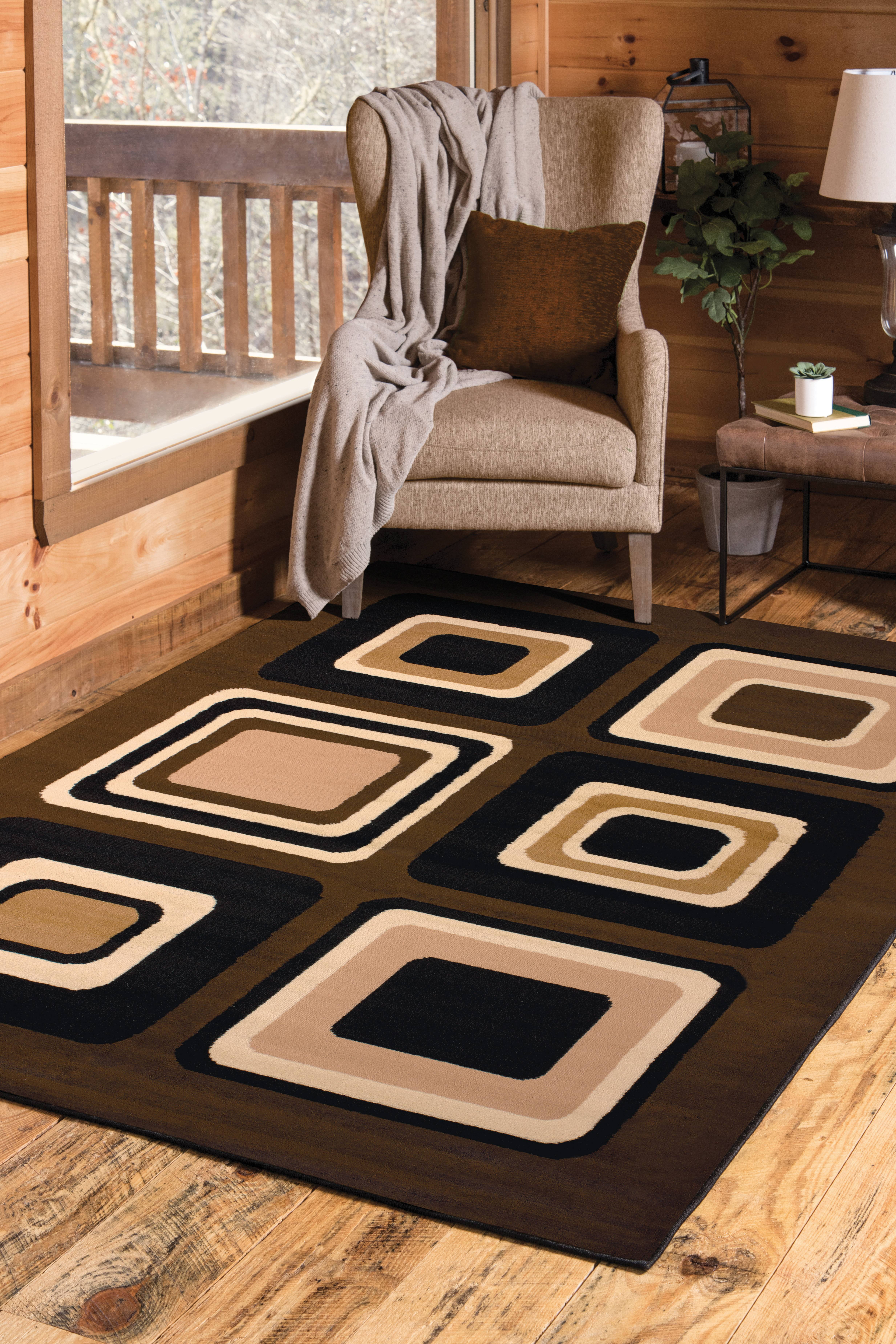 United Weavers Plaza Florence Area Rug, Geometric Pattern, Brown, 7'10" X 10'6"