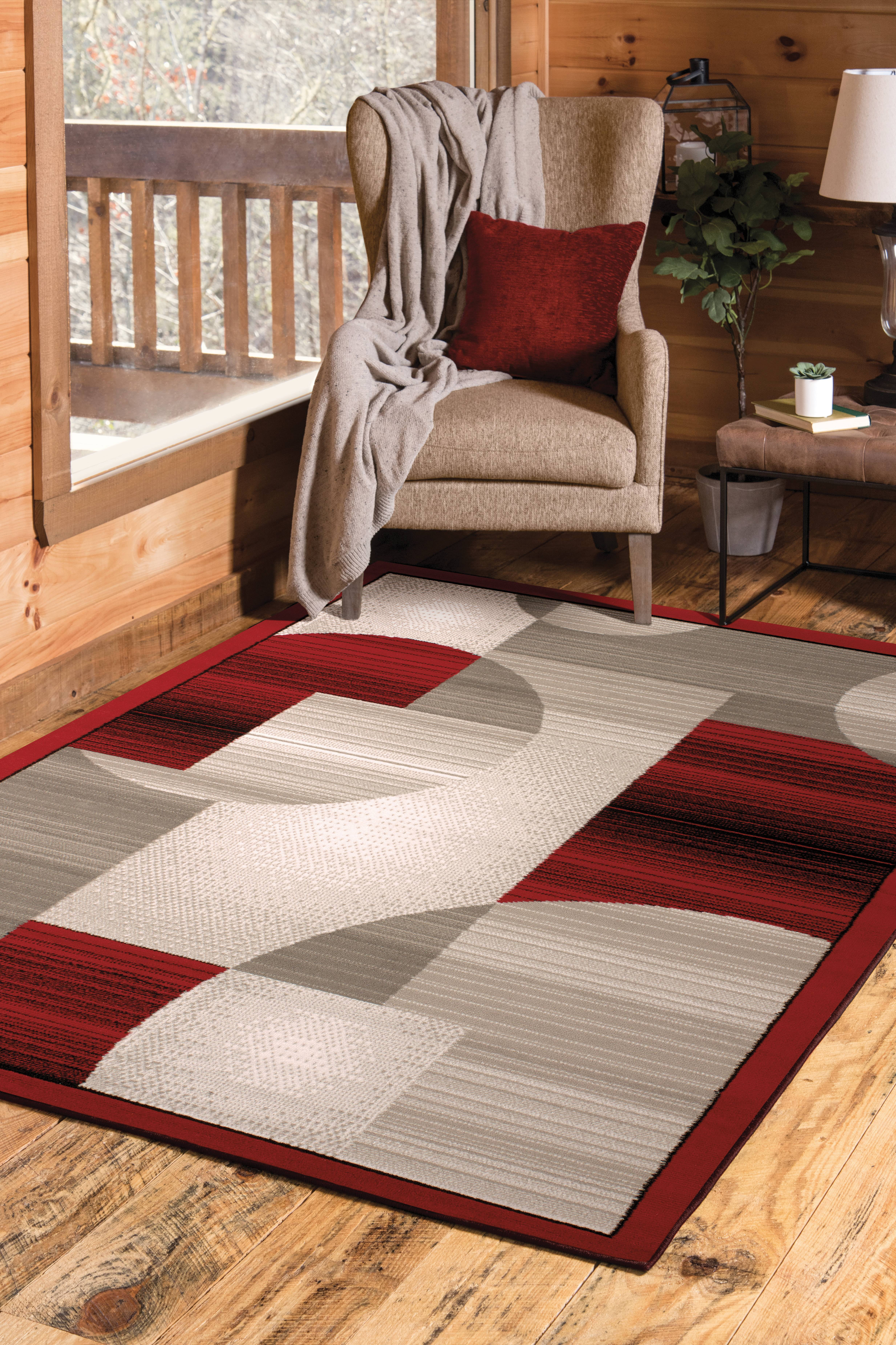 United Weavers Plaza Gisela Accent Rug, Geometric Pattern, Red, 1'11" X 3'3"