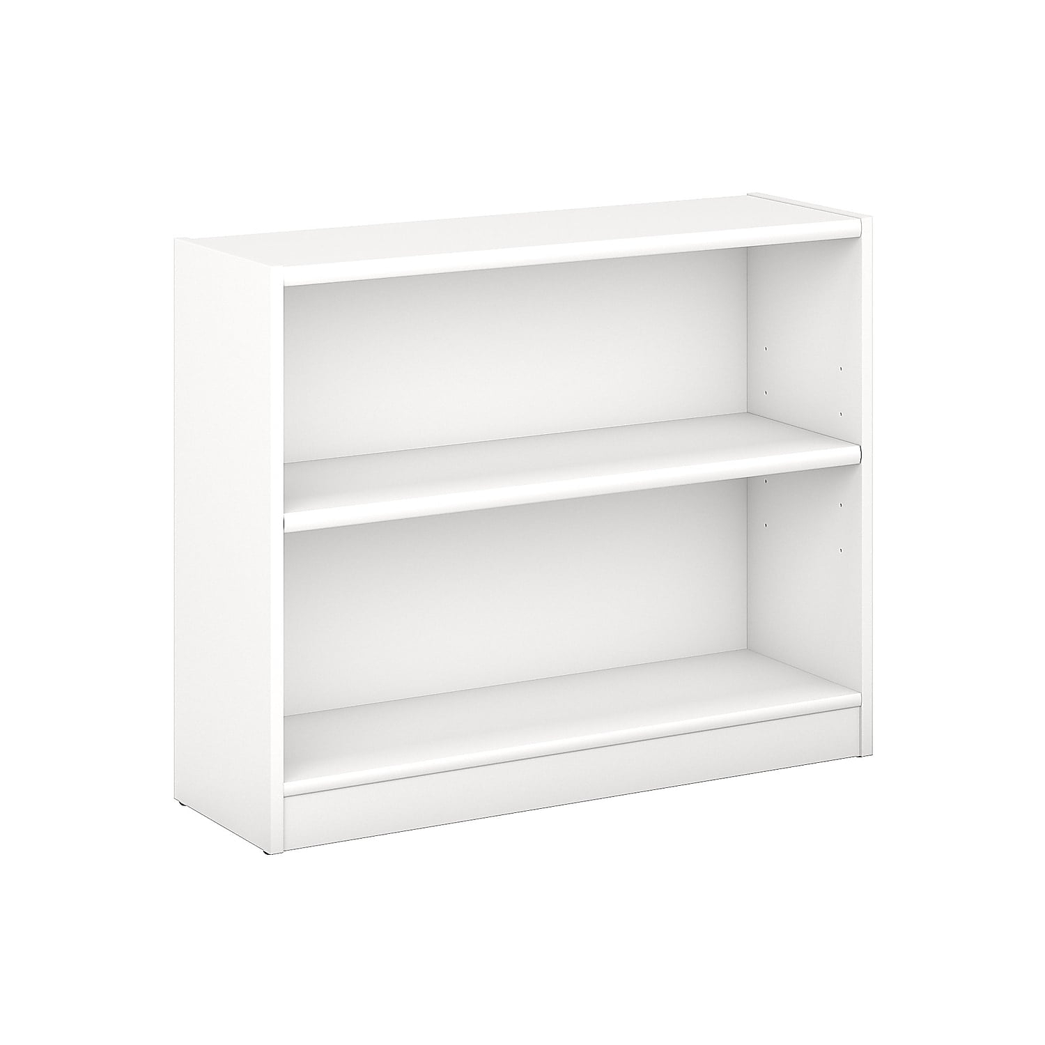 Universal 2 Shelf Bookcase in Pure White - Engineered Wood