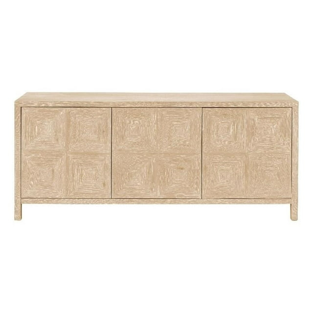 Universal Modern Farmhouse Sadie Credenza in Tan Natural Oak Wood