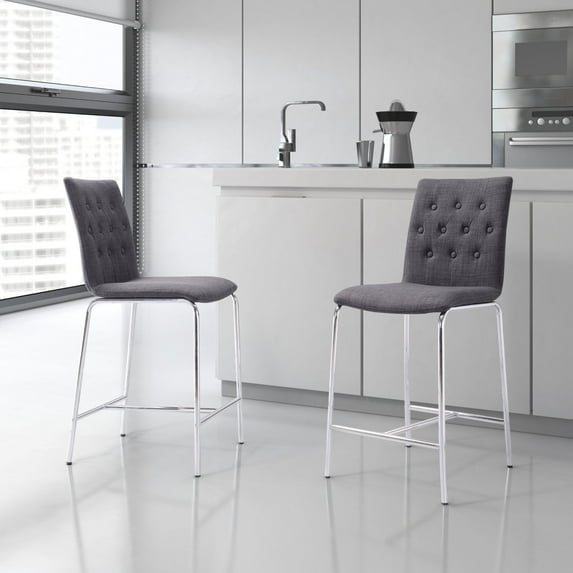 Kingfisher Lane 24" Counter Stool in Graphite