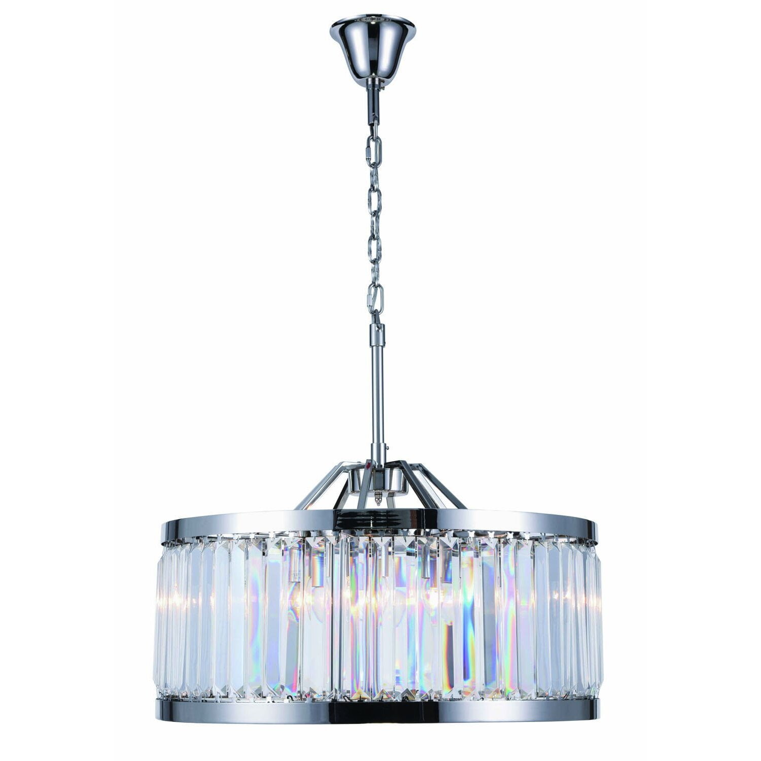 Urban Classic Chelsea 8 Light Polished Nickel Chandelier Clear Royal Cut Crystal