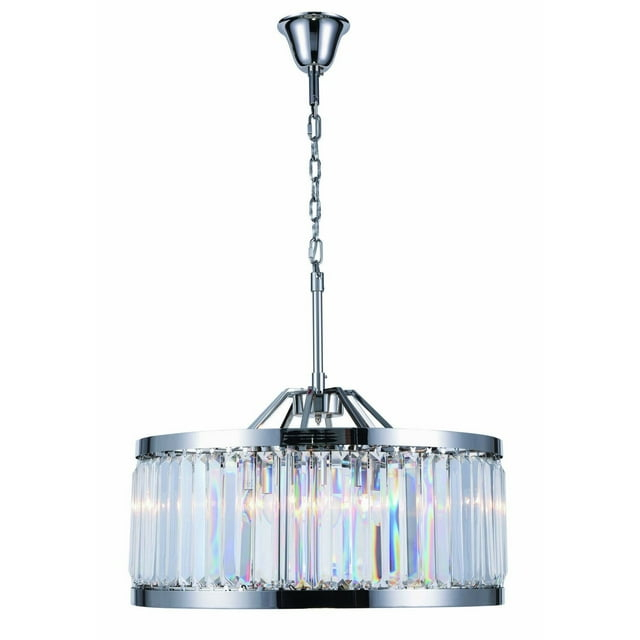 Urban Classic Chelsea 8 Light Polished Nickel Chandelier Clear Royal Cut Crystal