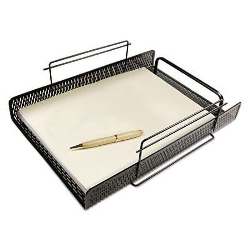 Artistic Urban Collection Punched Metal Letter Tray 8.5" x 11", Black (ART20002)