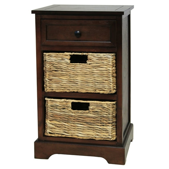 Casa Cortes Malibu 3-drawer Storage Wood Side Table Nightstand