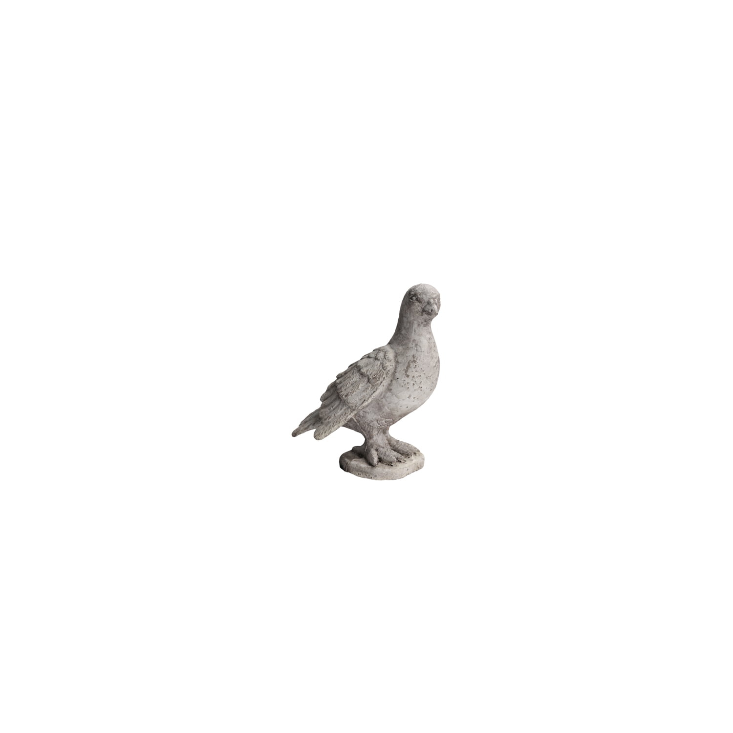 Urban Trends Collection 41519 Cement Cardinal Standing Bird Figurine - Flat Base, Distressed Gray