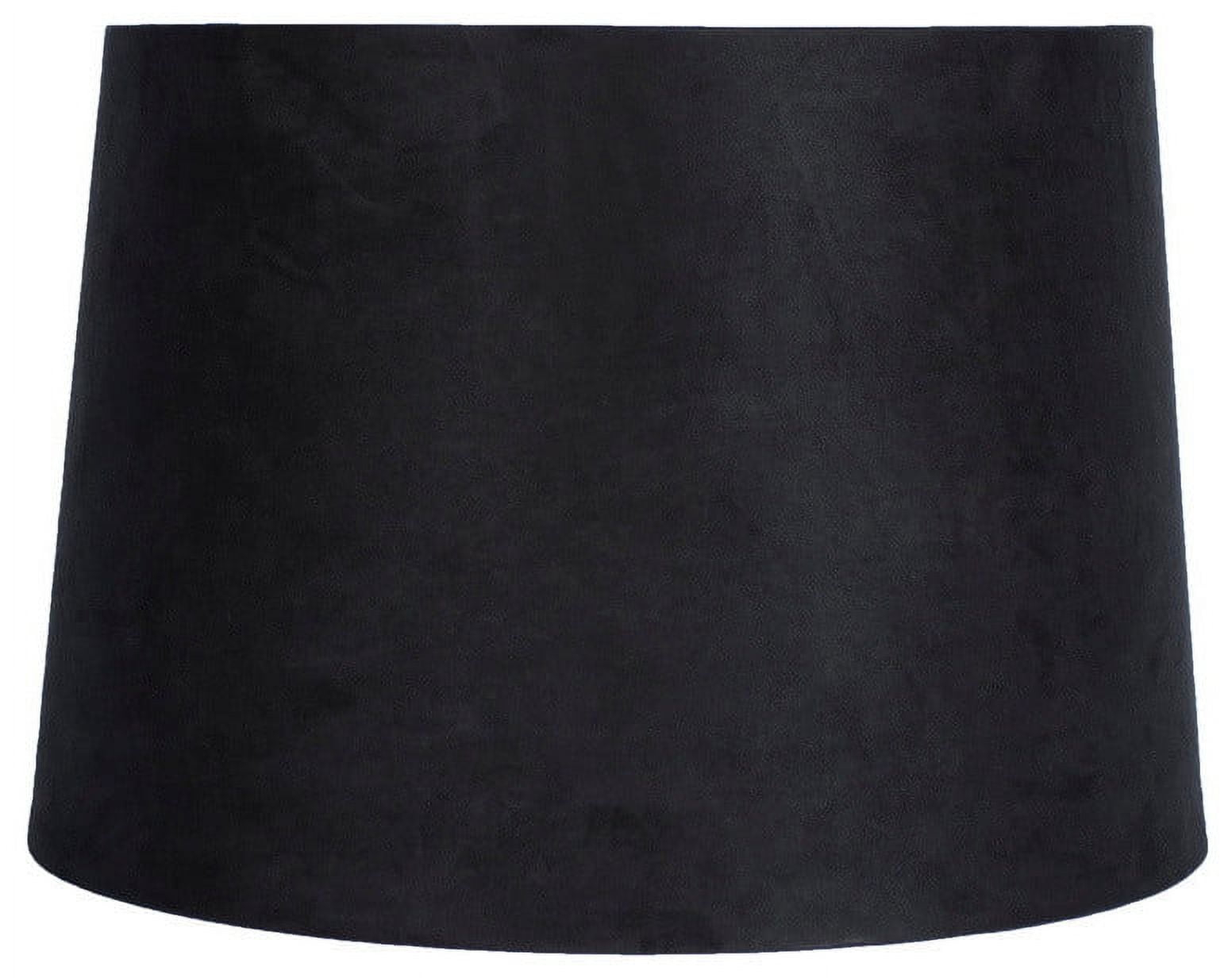 Urbanest 16" Suede Hardback Lamp Shade, Black
