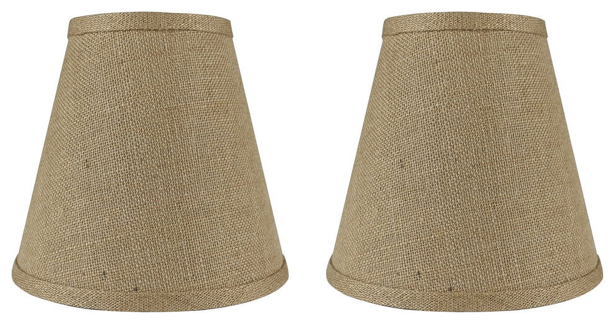 Urbanest Burlap Empire Lamp Shade 5x9x8.5", Natural Burlap, Set of 2