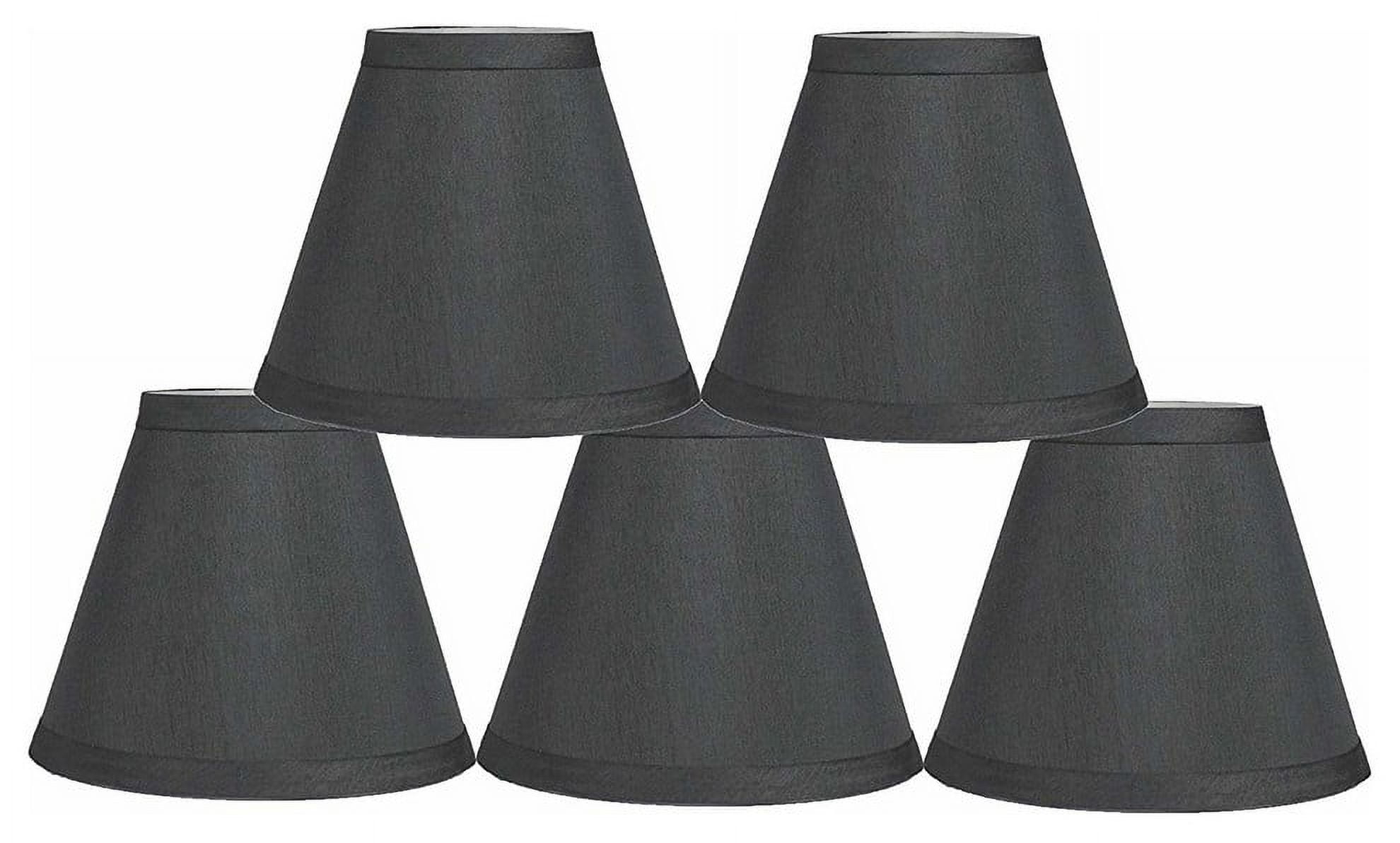 Urbanest Chandelier Lamp Shade, 3x6x5", Gray, Set of 5