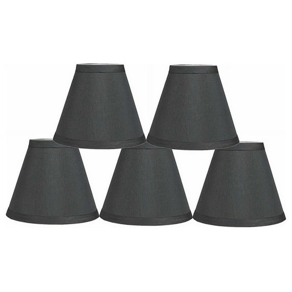 Urbanest Chandelier Lamp Shade, 3x6x5", Gray, Set of 5