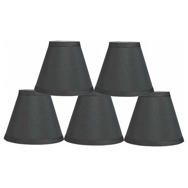 Urbanest Chandelier Lamp Shade, 3x6x5", Gray, Set of 5