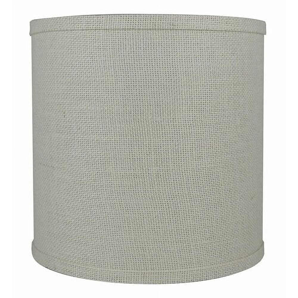 Urbanest Classic Drum Burlap Lampshade, Spider-Fitter, 8-inch by 8-inch by 7-inch, Cream