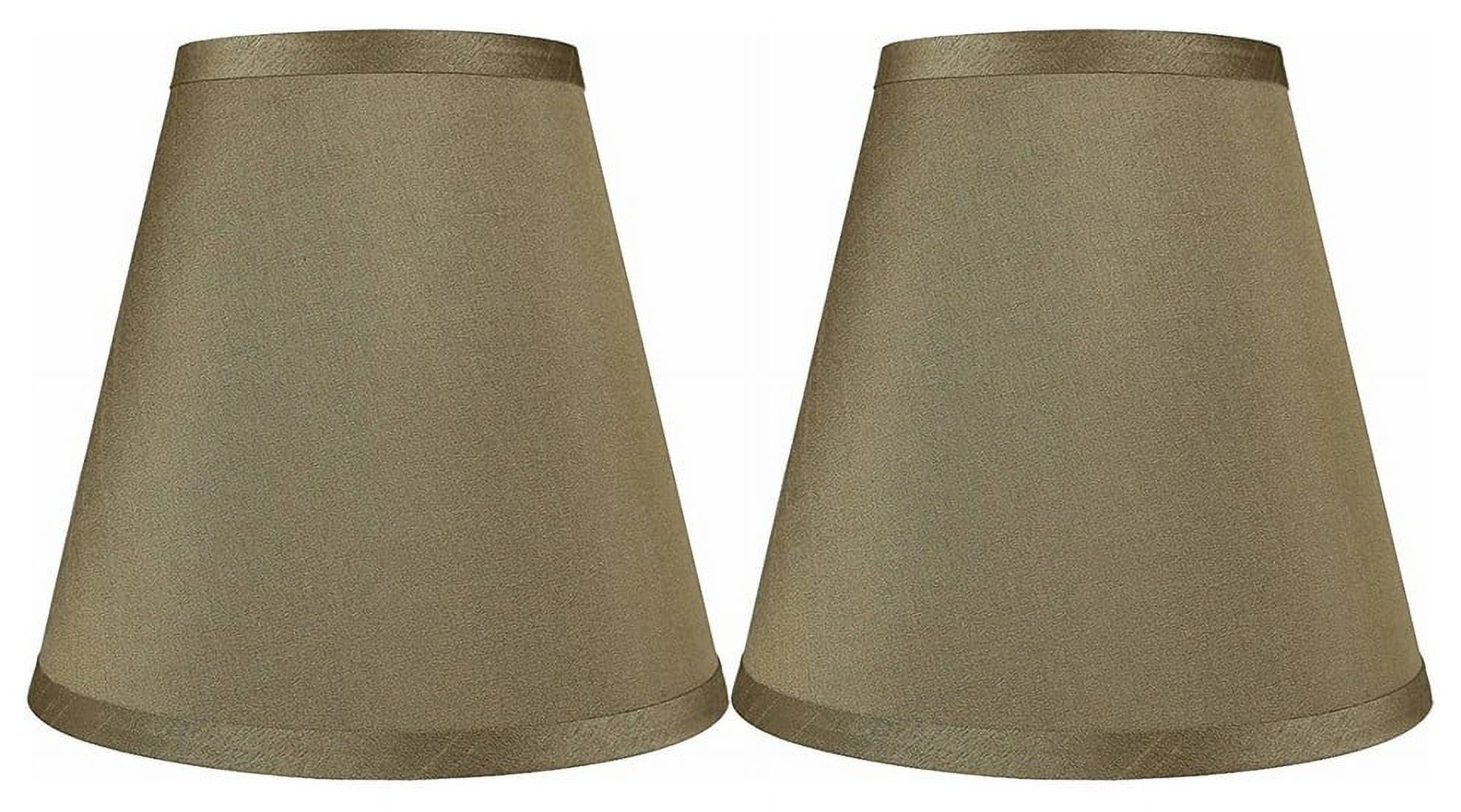 Urbanest Faux Silk Empire Lamp Shade 5x9x8.5", Golden Taupe, Set of 2