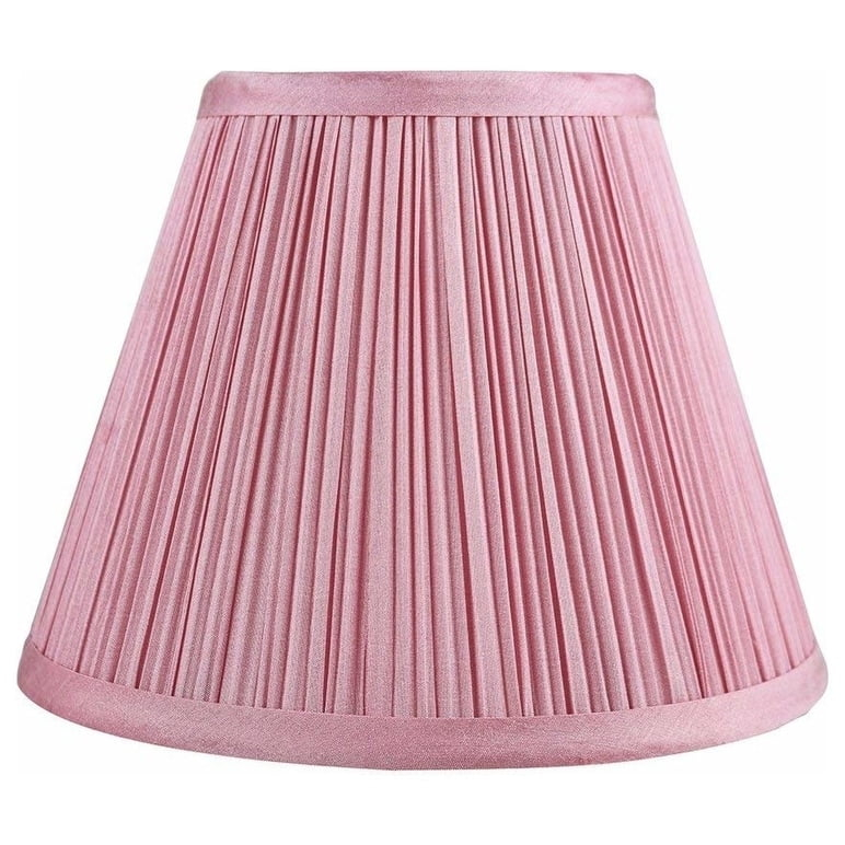 Urbanest Softback Mushroom Pleated Lamp Shade, 5x9x7", Pink