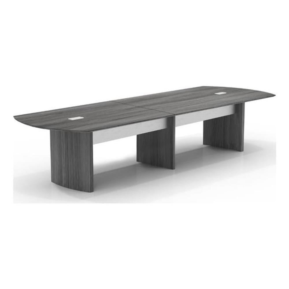 Urbanpro Modern Wood 12' Conference Table in Gray Steel Laminate
