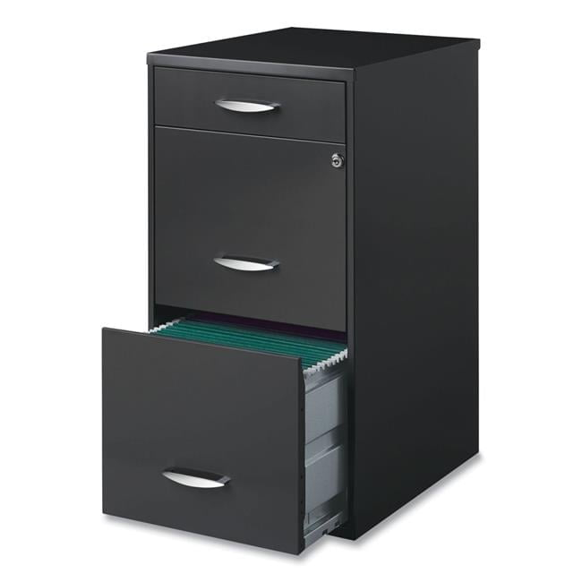 Utility File Cabinet - 3-Drawers - Letter - Charcoal - 14.5 x 18 x 27.13 in.