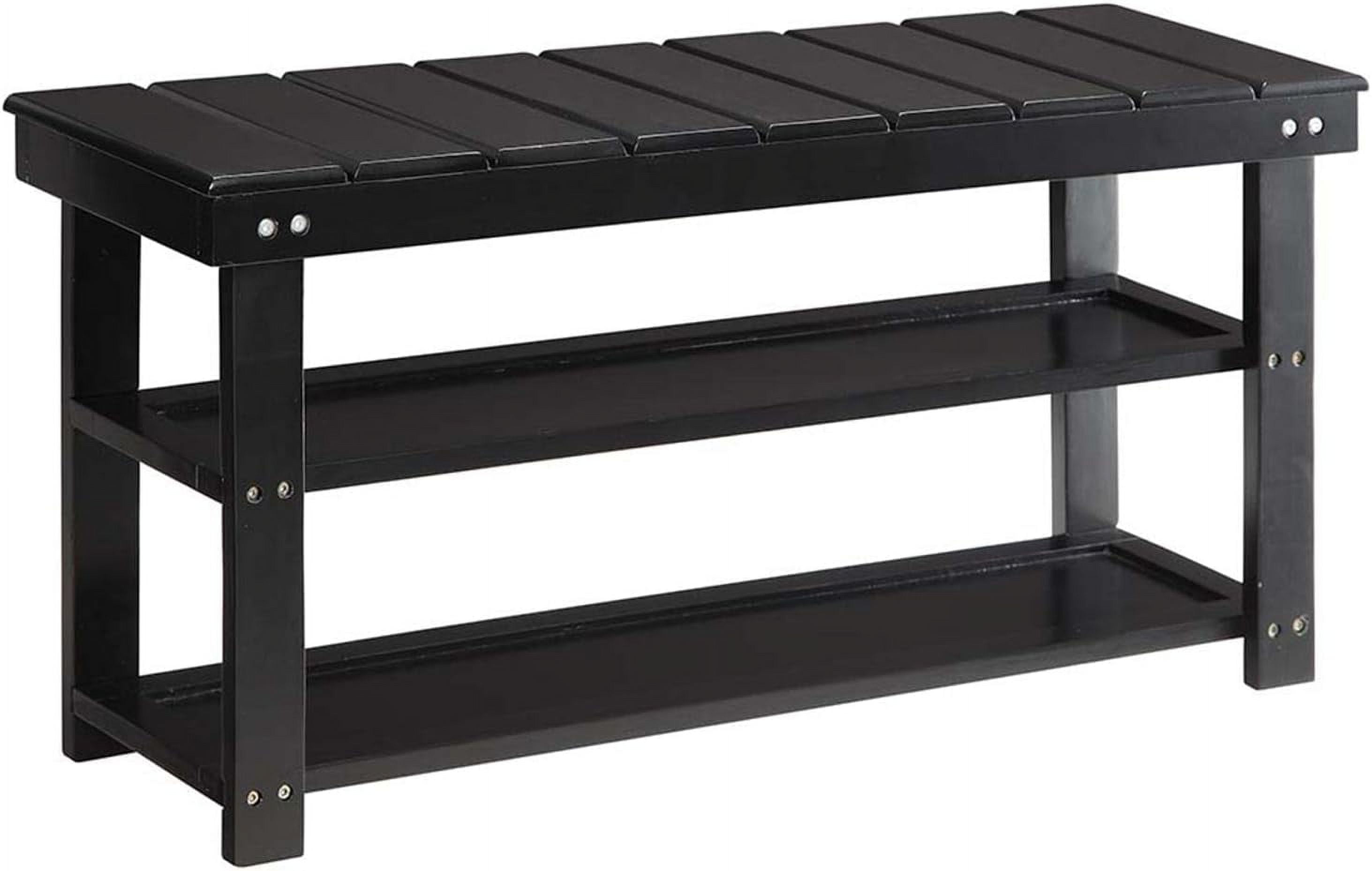 Oxford Utility Mudroom Bench, Black