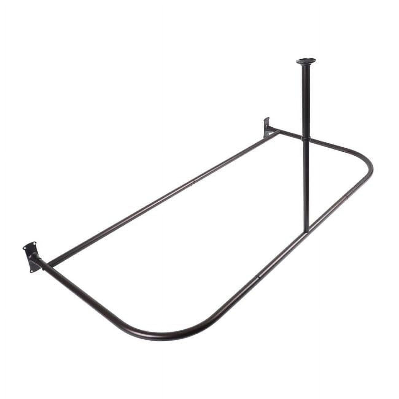 Utopia Alley Aluminum 61" D-Shape Fixed Shower Curtain Rod