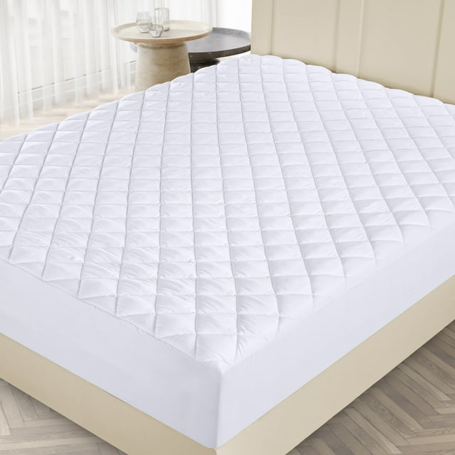 Utopia Bedding Microfiber Mattress Topper Twin , Quilted Fitted Mattress Pad Deep Pocket up to 16 inches, Machine Washable Mattress Protector