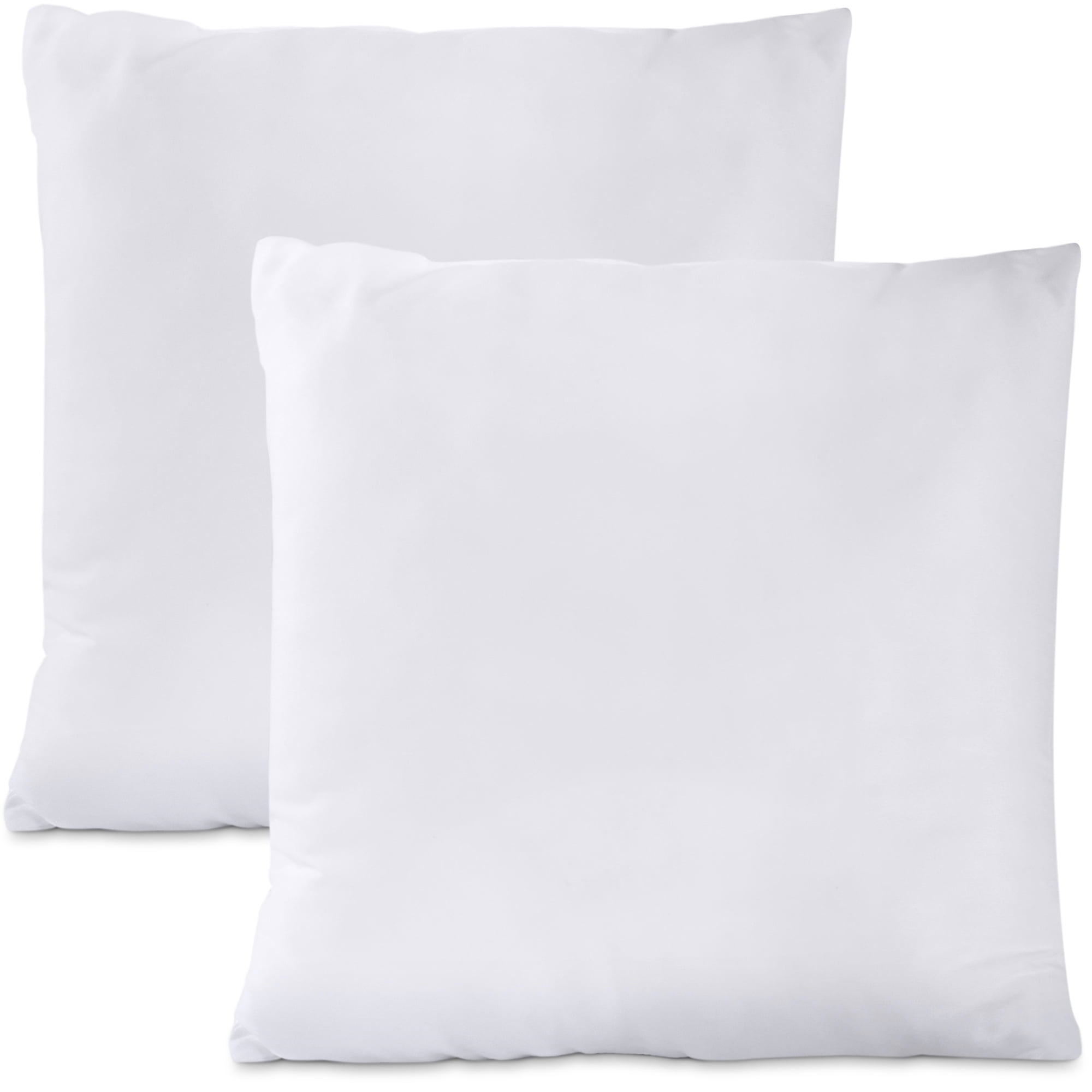 THROW PILLOW, SOFA PILLOW, OUT DOOR PILLOW, COUCH PILLOW, BEDDING PILLOW Inserts (Set of 2, White), 18x18 Inches - Lightweight Fillers for Sofa, Bed, and Home Décor (18x18 Inch (Pack of 2)