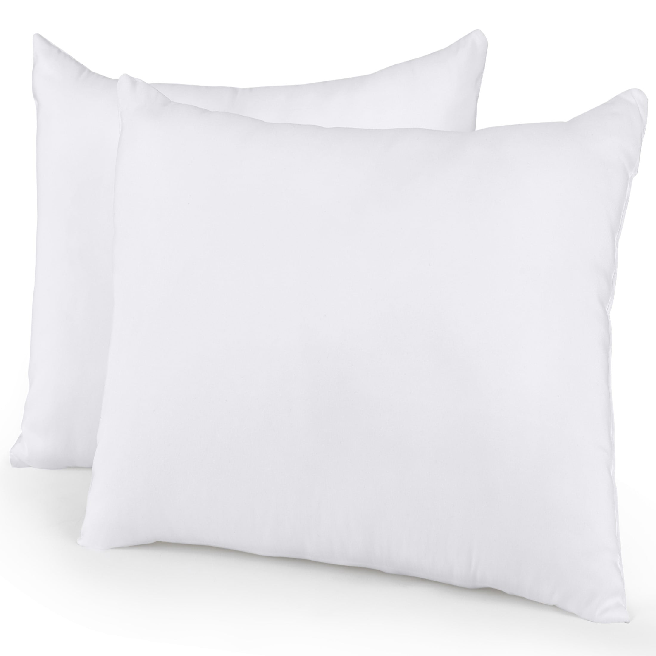 THROW PILLOW, SOFA PILLOW, OUT DOOR PILLOW, COUCH PILLOW, BEDDING PILLOW Inserts (Set of 2, White), 18x18 Inches - Lightweight Fillers for Sofa, Bed, and Home Décor (18x18 Inch (Pack of 2)